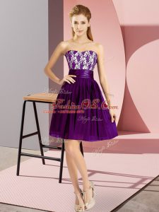 Purple Prom Dress Prom and Party with Lace Sweetheart Sleeveless Zipper