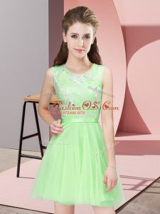 Bridesmaid Dresses Prom and Party and Wedding Party with Lace Scoop Sleeveless Side Zipper