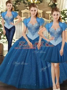 Ideal Floor Length Ball Gowns Sleeveless Teal Sweet 16 Dress Lace Up
