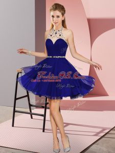 Sleeveless Zipper Mini Length Beading Prom Party Dress
