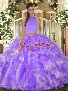 Unique Sleeveless Beading and Ruffles Backless Quinceanera Dresses