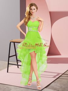Sleeveless Tulle Lace Up Wedding Party Dress for Prom and Party and Wedding Party