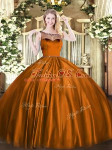 Flirting Floor Length Ball Gowns Sleeveless Brown Sweet 16 Quinceanera Dress Zipper