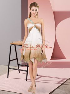 Asymmetrical Multi-color Dress for Prom One Shoulder Sleeveless Lace Up