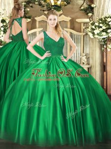Ball Gowns Ball Gown Prom Dress Turquoise V-neck Taffeta Sleeveless Floor Length Zipper