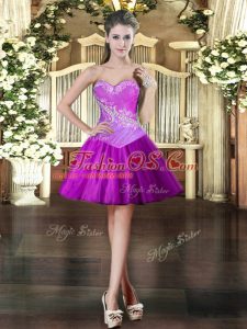 Fitting Mini Length Purple Homecoming Dress Sweetheart Sleeveless Lace Up