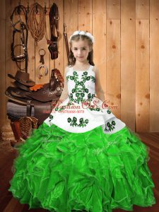 New Arrival Sleeveless Organza Lace Up Pageant Gowns For Girls for Sweet 16 and Quinceanera