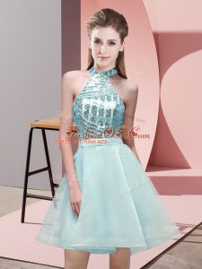 New Style Sleeveless Backless Mini Length Sequins Dama Dress for Quinceanera