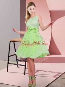 New Arrival Knee Length Side Zipper Damas Dress for Prom and Party with Lace and Bowknot