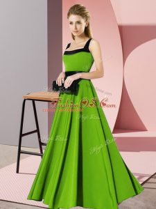 Sumptuous Floor Length Empire Sleeveless Quinceanera Court of Honor Dress Zipper