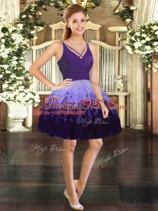 Best Selling V-neck Sleeveless Party Dress Mini Length Ruffles Multi-color Tulle