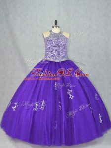 Stylish Sleeveless Beading and Appliques Lace Up Vestidos de Quinceanera