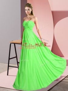 Sleeveless Ruching Floor Length Prom Gown