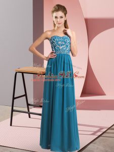 Modest Sweetheart Sleeveless Chiffon Mother Of The Bride Dress Beading Lace Up