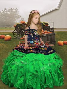 Enchanting Sleeveless Organza Lace Up Pageant Dress Wholesale for Party and Wedding Party