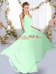 Sleeveless Ruching Lace Up Dama Dress