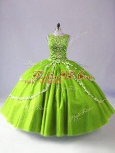 Beading and Appliques Quince Ball Gowns Zipper Sleeveless Floor Length