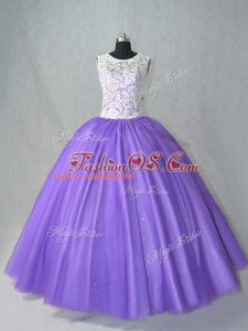 New Style Sleeveless Lace Lace Up Quince Ball Gowns