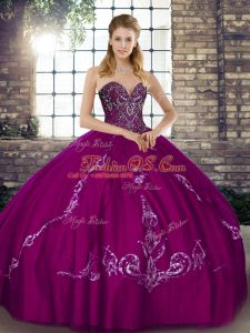 Glorious Sleeveless Beading and Embroidery Lace Up Vestidos de Quinceanera