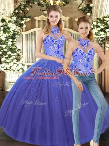 Sleeveless Embroidery Lace Up Vestidos de Quinceanera