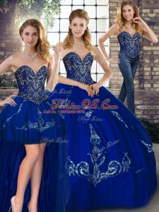 Beautiful Tulle Sleeveless Floor Length Quince Ball Gowns and Beading and Embroidery