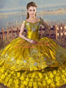 Beauteous Brown Sleeveless Satin Lace Up 15 Quinceanera Dress for Sweet 16 and Quinceanera