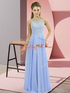 Fantastic High-neck Sleeveless Chiffon Formal Evening Gowns Beading Zipper