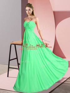Green Sweetheart Neckline Ruching Evening Dress Sleeveless Lace Up