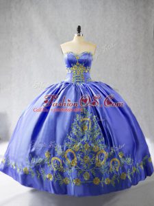 Sleeveless Embroidery Lace Up Quinceanera Dresses