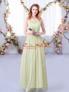 Admirable Sleeveless Lace and Belt Side Zipper Damas Dress