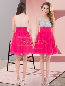 Fashion Sleeveless Beading Side Zipper Dama Dress for Quinceanera