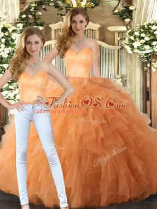 Flare Sleeveless Ruffles Lace Up Vestidos de Quinceanera