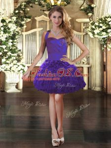 Organza Sleeveless Mini Length Homecoming Dress and Ruffles