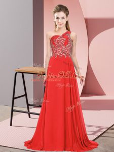 Sleeveless Beading Side Zipper Dress for Prom