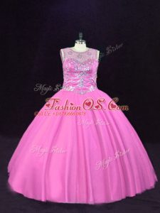 Sleeveless Beading Lace Up 15 Quinceanera Dress
