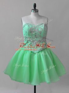 Attractive Mini Length Lace Up Homecoming Dress for Prom and Party with Beading
