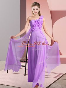 Glittering Sleeveless Hand Made Flower Lace Up Vestidos de Damas