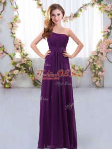 Sleeveless Ruching Zipper Bridesmaid Dresses