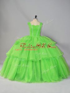 Sleeveless Organza Lace Up Quinceanera Dress for Sweet 16 and Quinceanera