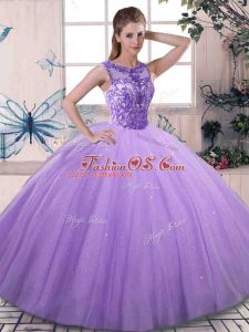 Sleeveless Beading Lace Up 15 Quinceanera Dress