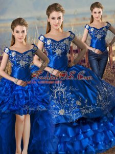 Superior Floor Length Ball Gowns Sleeveless Royal Blue Quinceanera Dresses Lace Up