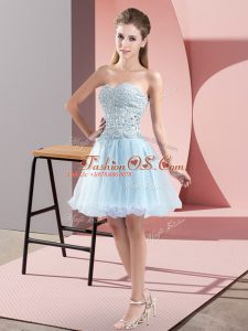 Clearance Tulle Sleeveless Mini Length Homecoming Dresses and Beading