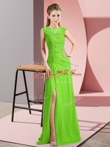 Hot Selling Floor Length Column/Sheath Sleeveless Homecoming Dress Lace Up