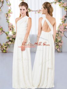 Sleeveless Lace Criss Cross Quinceanera Court Dresses