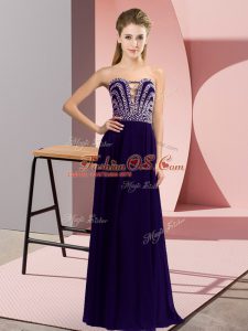 Purple Dress for Prom Prom and Party with Beading Sweetheart Sleeveless Lace Up