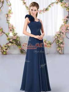 High End Sleeveless Hand Made Flower Lace Up Quinceanera Court Dresses