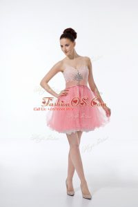 Exceptional Sleeveless Mini Length Club Wear and Lace and Appliques