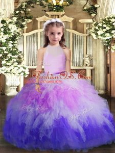 Floor Length Ball Gowns Sleeveless Multi-color Girls Pageant Dresses Backless