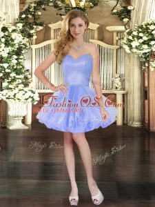 Clearance Ball Gowns Prom Party Dress Lavender Sweetheart Tulle Sleeveless Mini Length Lace Up