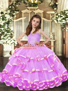 Enchanting Sleeveless Ruffled Layers Lace Up Little Girl Pageant Dress